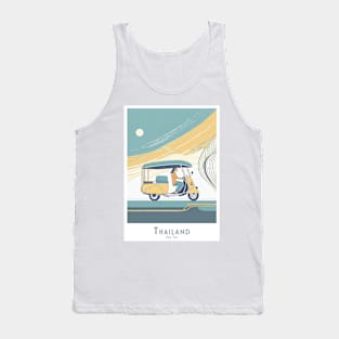 Thailand Tuk Tuk Travel Poster Tank Top